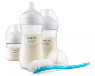 AVENT Zestaw prezentowy z serii NATURAL RESPONSE (butelki, szczotka do butelek) SCD837/12 - Butelki dla niemowląt - miniaturka - grafika 1