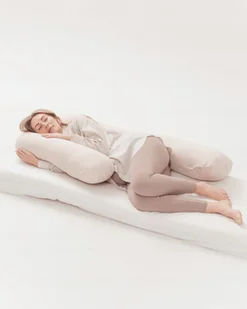 PIAPIMO-PODUSZKA CIĄŻOWA DO SPANIA TYPU 7 JERSEY PIASKOWY - Poduszki do karmienia - miniaturka - grafika 1