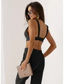 Komplety damskie - Komplet top na ramiączkach i spodnie TIRA - czarny - miniaturka - grafika 1