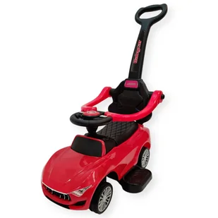 Pchacz jeździk autko z rączką do prowadzenia 316 klasyczne 3w1 Czerwone - Chodziki Pchacz jeździk autko z rączką do prowadzenia 316 klasyczne 3w1 Czerwone - Chodziki - miniaturka - grafika 1