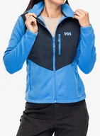 Bluzy sportowe damskie - Bluza polarowa damska Helly Hansen Daybreaker Block Jacket - ultra blue - miniaturka - grafika 1