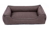 Legowiska dla psów - Wygodne legowisko posłanie dla psa Sofa Mallorca Comfort 80x60 kolory brąz/czarny - miniaturka - grafika 1