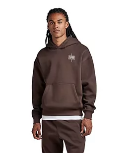 G-STAR RAW Męska bluza z kapturem, uniseks, core Loose Sweater, brązowa (Coffee Bean C235-D311), M, Brązowy (Coffee Bean C235-d311), M - Bluzy męskie - miniaturka - grafika 1