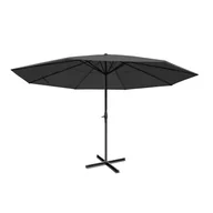 Parasole ogrodowe - Parasol Meran Pro, parasol gastronomiczny bez falbany Ø 5m poliester/aluminium 28kg ~ antracyt bez stojaka - miniaturka - grafika 1