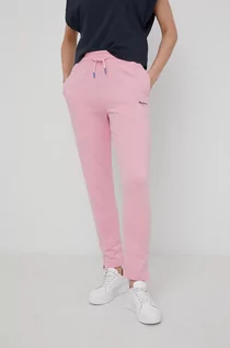 Spodnie damskie - Pepe Jeans spodnie bawełniane CALISTA PANTS damskie kolor różowy gładkie - grafika 1