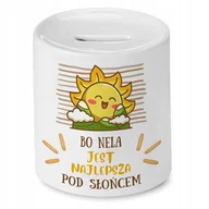Skarbonki - Skarbonka 330 ml Dla Zoi Córki Dziecka Prezent z Nadrukiem ze Zdjęciem + Opakowanie na prezent (wzór 04) - miniaturka - grafika 1