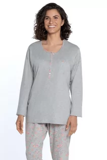 Bielizna nocna - Damska piżama DOLORES Jasnoszary XL - grafika 1