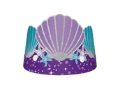 Dodatki do strojów karnawałowych - Amscan Korona syrenki papierowa 8 szt. 250827 - miniaturka - grafika 1