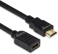Kable komputerowe i do monitorów - MediaRange HDMI Verlängerungskabel, 18 Gbps, ARC, 2,0m, sw MRCS256 - miniaturka - grafika 1