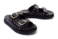 Klapki i japonki damskie - TAMARIS 27225-28 048 black/gold, klapki damskie - Tamaris - miniaturka - grafika 1