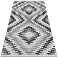 Dywany zewnętrzne - Piękny dywan zewnętrzny Szary geometryczny wzór 140x210 cm - miniaturka - grafika 1