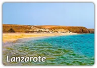 Magnesy - LANZAROTE - Plaża - Wyspa Kanaryjska - Hiszpania - Magnes na lodówkę - miniaturka - grafika 1