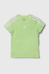 adidas t-shirt dziecięcy kolor zielony - Koszulki dla dziewczynek - miniaturka - grafika 1