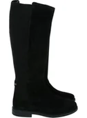 Kozaki damskie - Tommy Hilfiger Damskie FLAGA ZAMSZOWE DŁUGI BOOT FW0FW08779 Wysokie kozaki, Czarne (Czarne), 7, Czarny, 41 EU - miniaturka - grafika 1