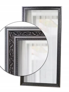 Lustro łazienkowe 140x50 w czarnej srebrnej ramie odpornej na wilgoć u47 - Lustra Lustro łazienkowe 140x50 w czarnej srebrnej ramie odpornej na wilgoć u47 - Lustra - miniaturka - grafika 1