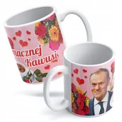 Kubki - Kubek Donald Tusk Smacznej Kawusi - miniaturka - grafika 1