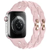 Akcesoria do smartwatchy - Pasek LUNA A00281 do Apple Watch 3/4/5/6/7/8/9/SE (38/40/41 mm) Różowy - miniaturka - grafika 1