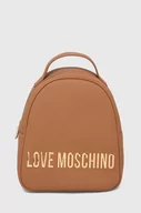 Plecaki - Love Moschino plecak damski kolor brązowy mały gładki - miniaturka - grafika 1