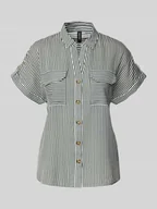 Koszule damskie - Bluzka koszulowa o kroju regular fit z czystej wiskozy model ‘BUMPY’ - miniaturka - grafika 1