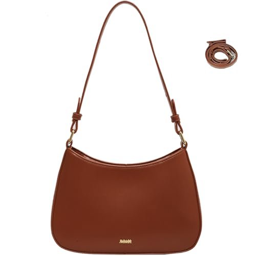 Makukke Y2K torba na ramię, damska mała torebka, torebka na ramię, ze skóry PU, styl vintage, dla kobiet, na randkę, imprezę, zakupy, brązowy, S