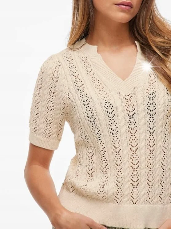 Sweter damski VILA VITOTO z krótkim rękawem Rozmiar XL