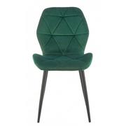 Krzesła - Zielone welurowe krzesło pikowane - Laros - miniaturka - grafika 1