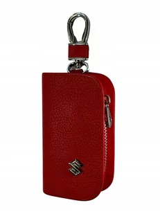 SKÓRZANE ETUI na klucze SUZUKI logo KLUCZYK samochodowy ELEGANCKI czerwony - Etui na klucze - miniaturka - grafika 1