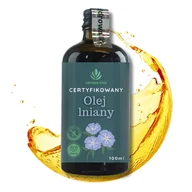 Zdrowa żywność - Certyfikowany olej lniany 100 ml - miniaturka - grafika 1