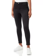 Spodnie damskie - VERO MODA Damskie spodnie jeansowe, Czarny/szczegóły: pranie, XL x 28L - miniaturka - grafika 1