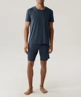 Piżamy damskie - Niebieska piżama męska 95% wiskoza BNMP-005 Atlantic - wygoda i styl na co dzień. - miniaturka - grafika 1