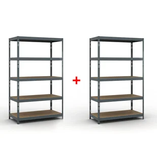 B2B Partner Regał półkowy 2000 x 1200 x 600 mm, nośność 280 kg 1+1 GRATIS 540051 - Regały biurowe - miniaturka - grafika 1