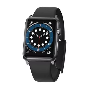 BASEUS Slip-Thru pasek opaska bransoleta do Apple Watch 3/4/5/6/SE 42mm/44mm czarny (LBWSE-A01) - Akcesoria do smartwatchy - miniaturka - grafika 1