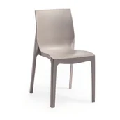 Fotele i krzesła ogrodowe - Beżowe plastikowe krzesło ogrodowe Emma – Rojaplast - miniaturka - grafika 1