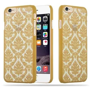 Cadorabo Apple iPhone 6/6S Hard Case etui firmy cadorabo etui na kwiaty  Paisley Henna wzornictwo ochronne etui  telefon komórkowy Bumper Back Case Cover, Apple iPhone 6 / 6 S, złoto DE-107669 - Etui i futerały do telefonów - miniaturka - grafika 1