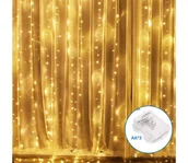 Lampy ogrodowe - Aigostar - LED 200x, 8 funkcji, 3xAA, 5x2m, IP44, ciepła biel, zewnętrzne - miniaturka - grafika 1