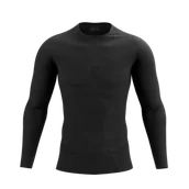 Koszulki sportowe męskie - COMPRESSPORT Koszulka termoaktywna męska ON/OFF BASE LAYER LS TOP black - miniaturka - grafika 1