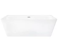 Wanny - Wanna przyścienna wolnostojąca Corsan E019 Iseo 150 cm z szeroką krawędzią i wykończeniem białym - miniaturka - grafika 1