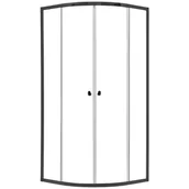 Kabiny prysznicowe - Kabina prysznicowa 1/4 koła Hooked 90x90x200 cm profile czarne Sealskin - miniaturka - grafika 1