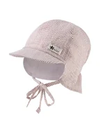 Czapeczki dla niemowląt - Sterntaler Czapka w kolorze beżowym z osłoną karku - miniaturka - grafika 1