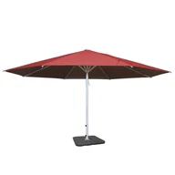 Parasole ogrodowe - Parasol Meran II, parasol gastronomiczny, Ø 5m poliester/aluminiowa tyczka biały 28kg ~ czerwony ze stojakiem - miniaturka - grafika 1