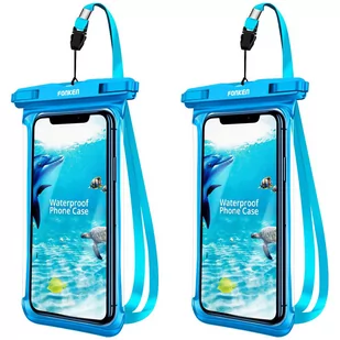 2x Etui wodoodporne wodoszczelne case na telefon Fonken uniwersalne IPX8 do 6.5 Niebieskie - Etui i futerały do telefonów - miniaturka - grafika 1