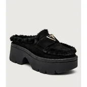 Klapki i japonki damskie - Guess Mule BRIDEEN shearling zamsz - miniaturka - grafika 1