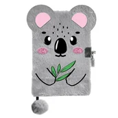 Szkolne artykuły papiernicze - Pamiętnik pluszowy z kłódką Koala, Paso - miniaturka - grafika 1