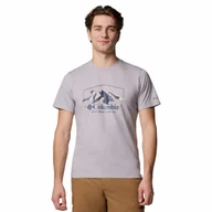 Koszulki męskie - T-shirt męski Columbia Path Lake Graphic Tee II grey heather/brush with nature - L - miniaturka - grafika 1