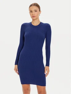 Pieces Sukienka dzianinowa Crista 17115048 Niebieski Slim Fit - Sukienki - miniaturka - grafika 1