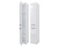Szafki łazienkowe - Meble łazienkowe Bagnoli SLIM II biała matowa/ biała połysk- Szafka stojąca, kolumna łazienkowa, półka, D: 30 cm, W: 174 cm, Sz: 30 cm - miniaturka - grafika 1