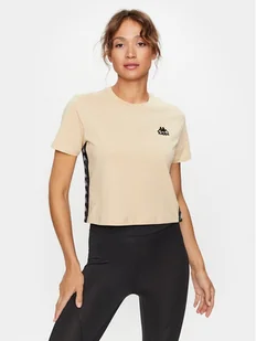 Kappa T-Shirt 313021 Beżowy Relaxed Fit - Koszulki i topy damskie - miniaturka - grafika 1