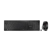 Myszki - CHERRY DW 9500 SLIM klawiatura Dołączona myszka Uniwersalne RF Wireless + Bluetooth QWERTY Angielski Czarny, Szary - miniaturka - grafika 1