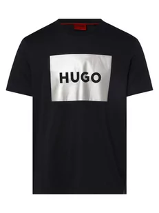 HUGO - T-shirt męski  Dulive_G, niebieski - Koszulki męskie - miniaturka - grafika 1