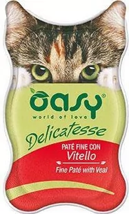 Oasy Oasy Kot Delicatesse Pate Cielęcina 85g - Mokra karma dla kotów - miniaturka - grafika 1